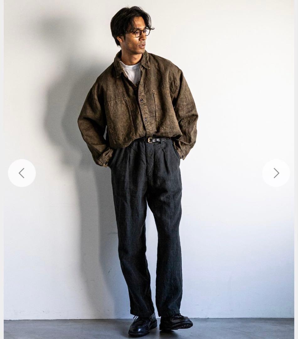 専用ts様　CONFECT リネン デニム 墨染め ワークシャツ