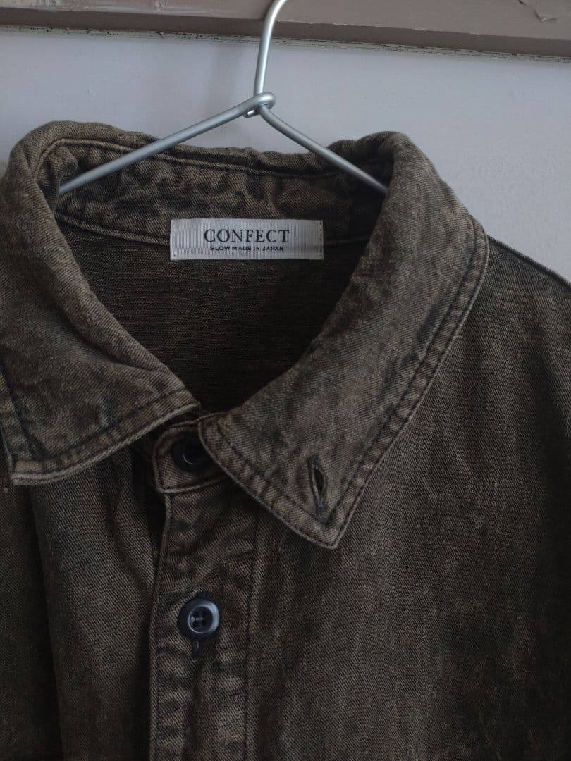 専用ts様　CONFECT リネン デニム 墨染め ワークシャツ