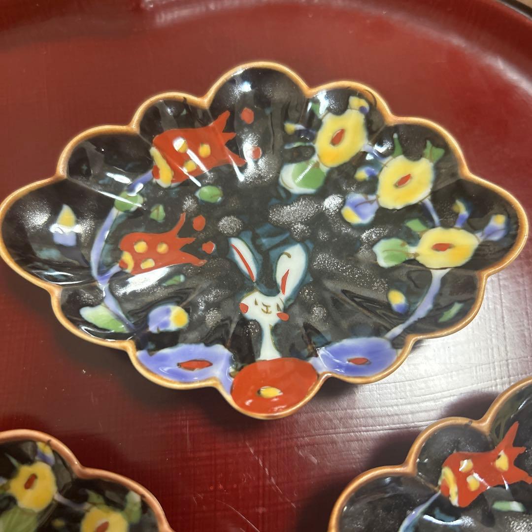 作家　陶芸作家　空萌工房 うさぎ 田口紀美子 小皿 3枚セット