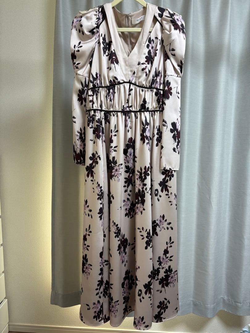 Her lip to フラワープリント ロングドレス Mサイズ