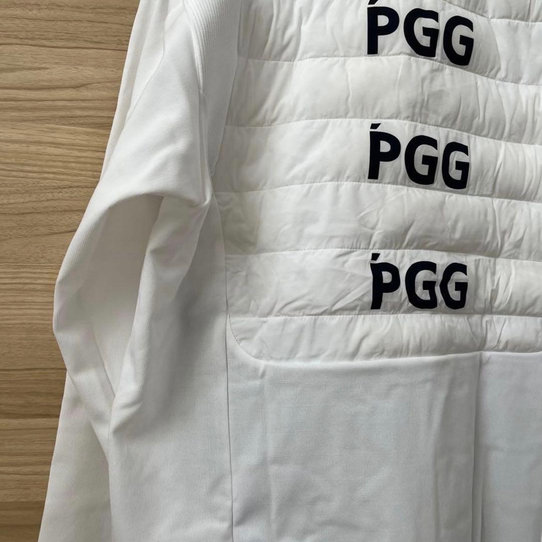 新品★49,500円 PGG パーリーゲイツ 中綿ダウンジャケット 白×黒ロゴM