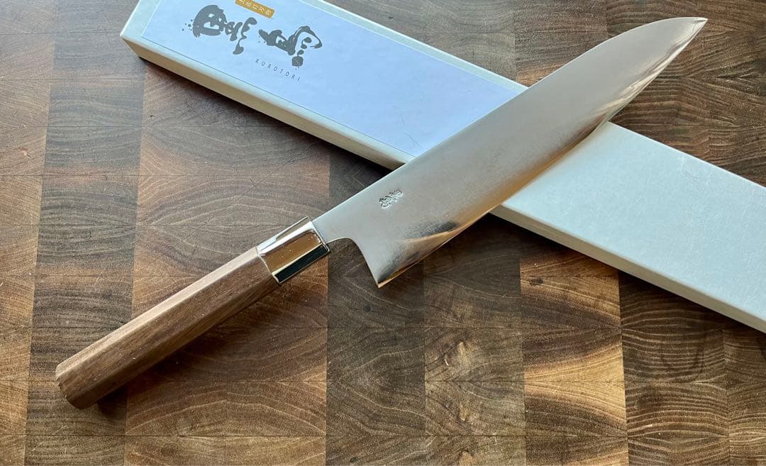 黒鳥鍛造　銀三　霞　牛刀　210mm 包丁　洋包丁　ステンレス　土佐打刃物