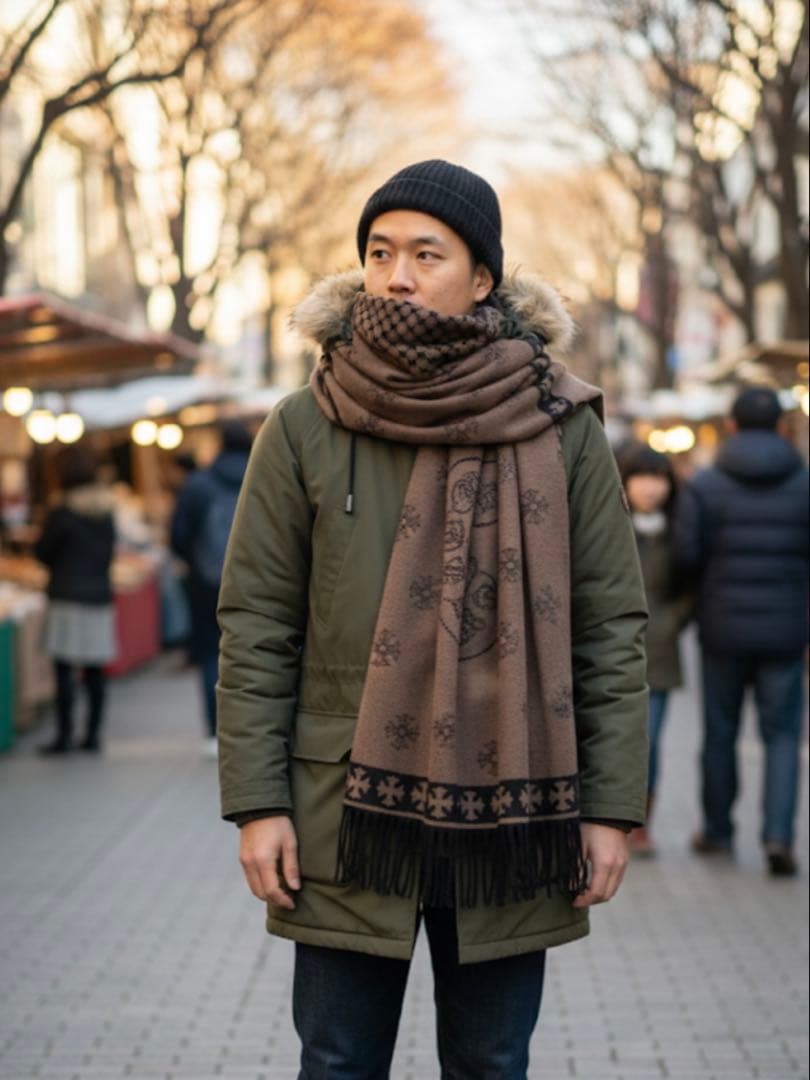 【土日限定特売日】 chクロス 超大判 ストール マフラー 新品 クロムハーツ