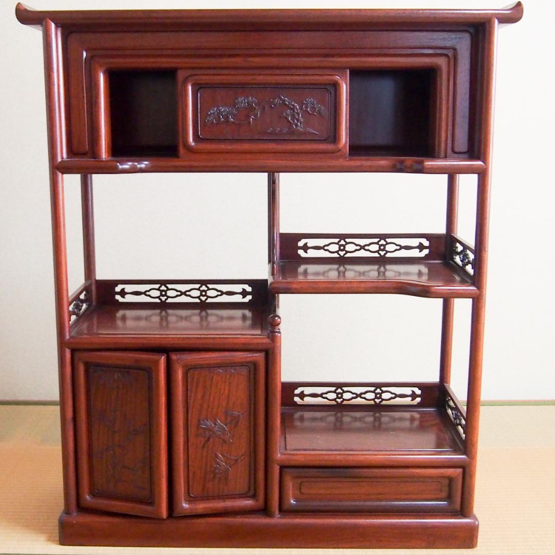 和風アンティーク 飾り棚 茶箪笥