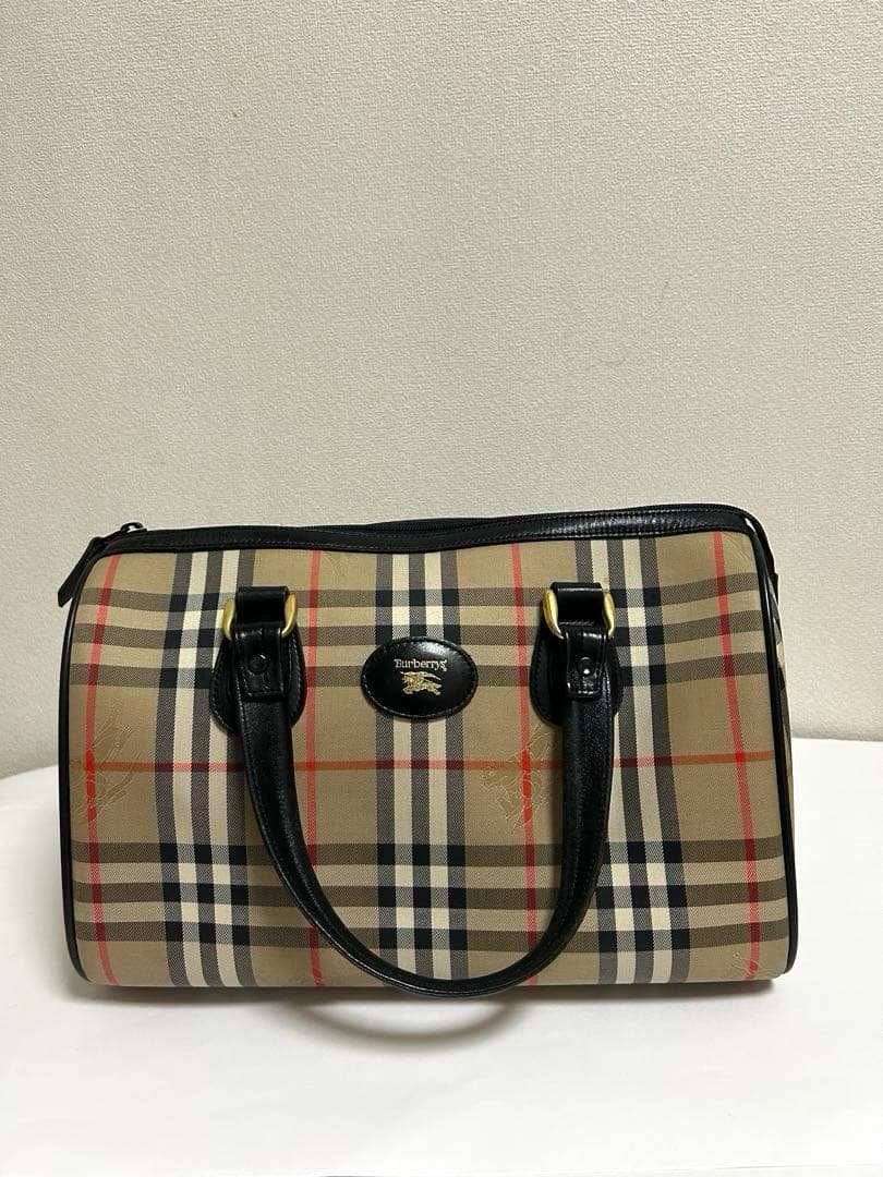 Burberry バーバリー チェック柄 ボストンバッグ