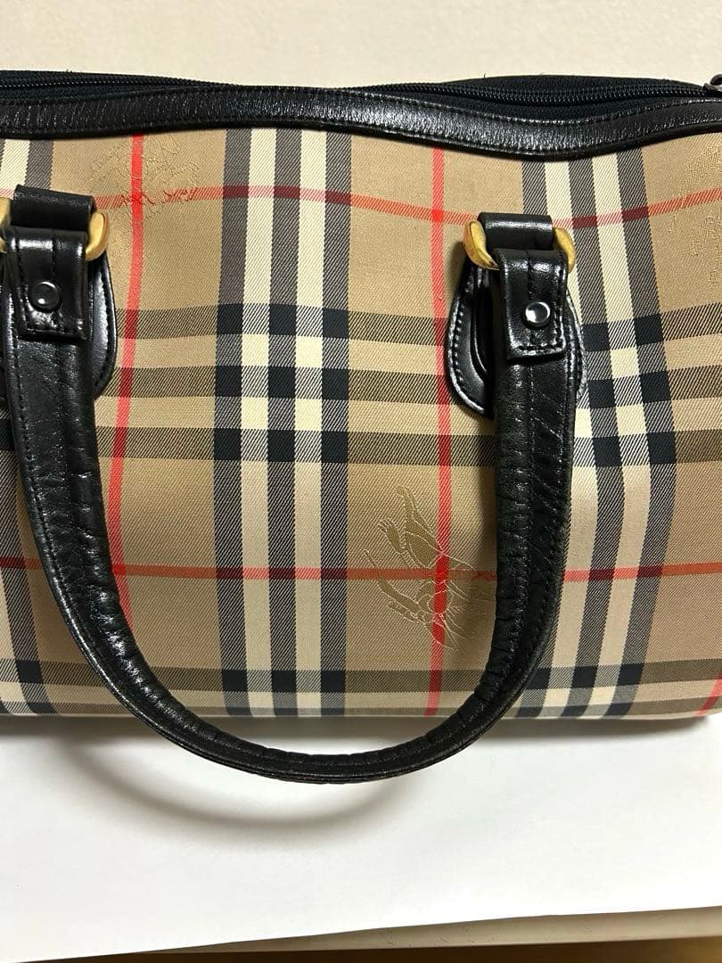 Burberry バーバリー チェック柄 ボストンバッグ