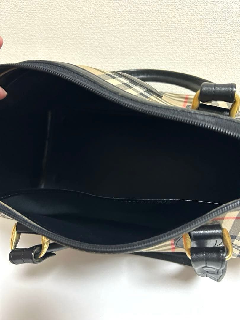 Burberry バーバリー チェック柄 ボストンバッグ