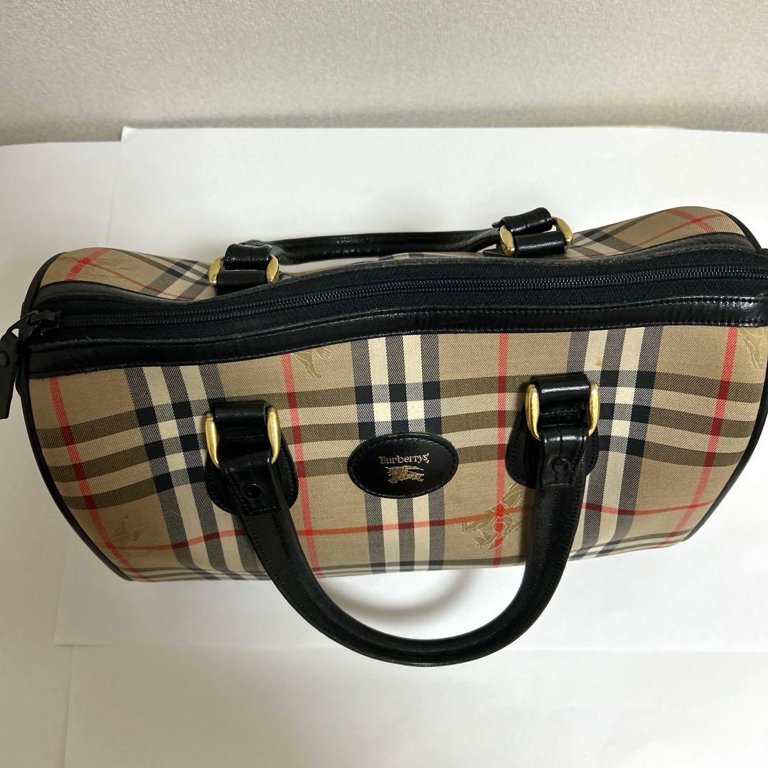 Burberry バーバリー チェック柄 ボストンバッグ