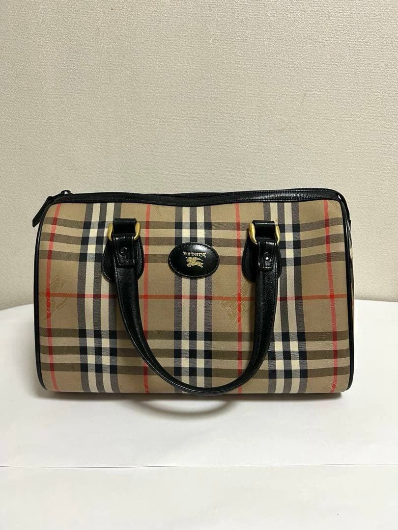 Burberry バーバリー チェック柄 ボストンバッグ