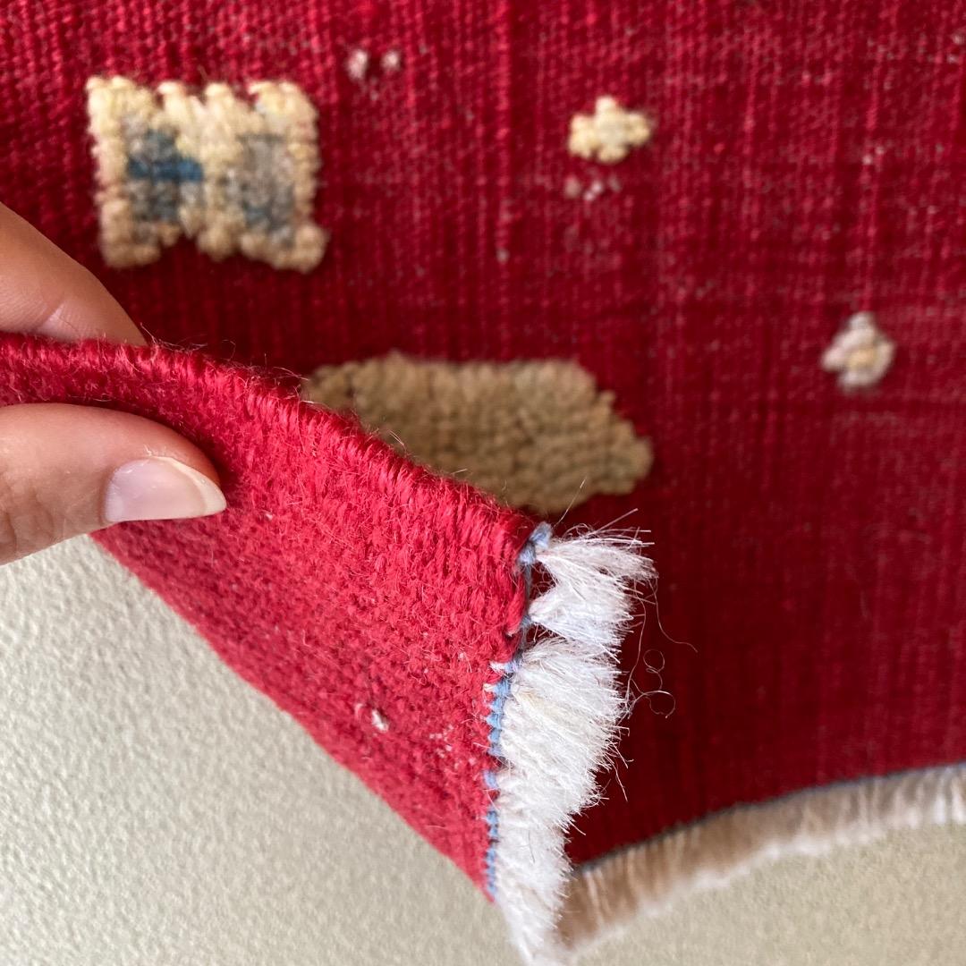 風景のキリム イラン ギャッベ カシュガイ族 動物 魚 遊牧民