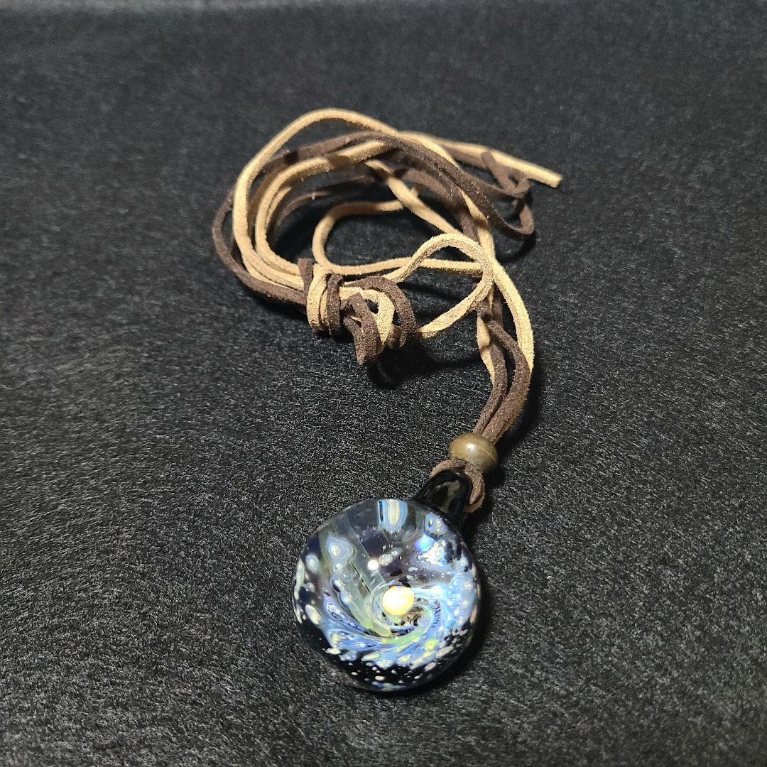 【玉響glass】ギャラクシーオパールペンダント ポリシリケイトガラス 一品物
