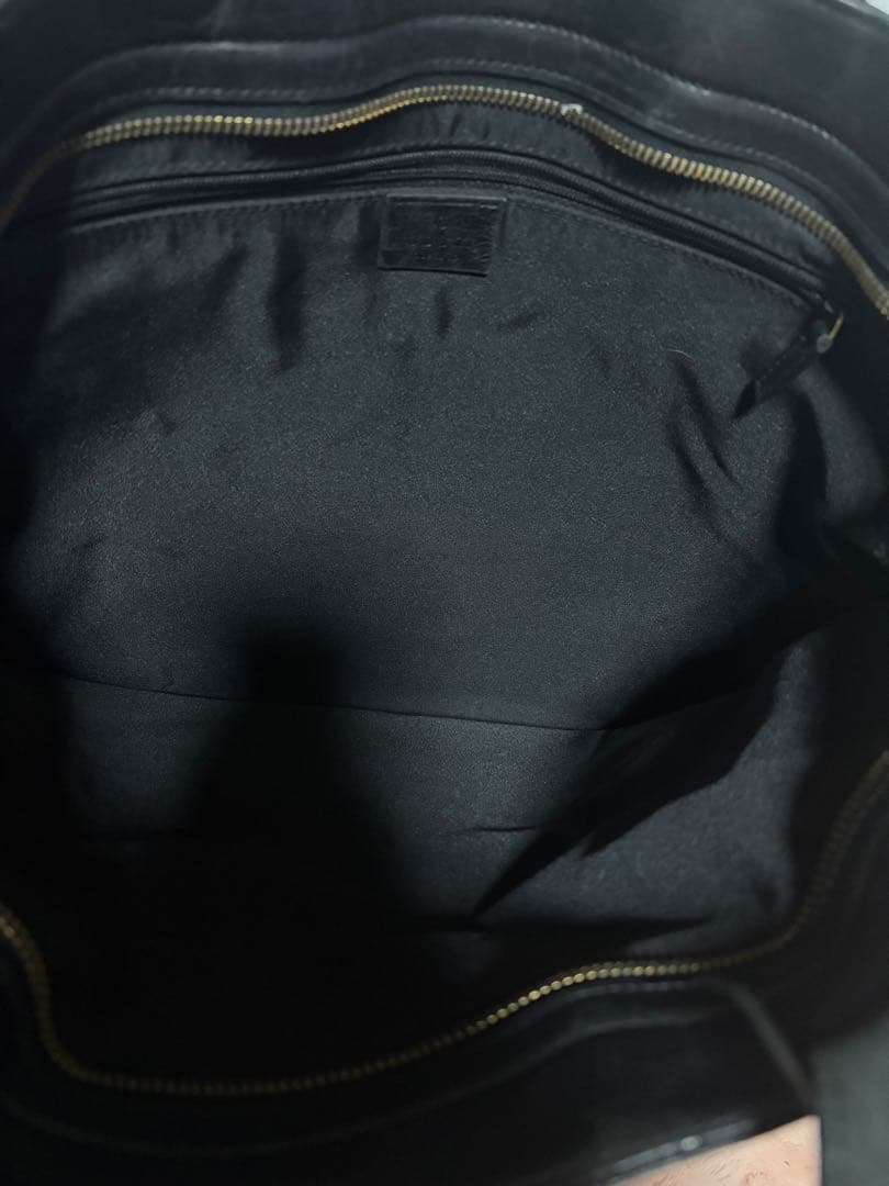 ハ*ミ様 GUCCI ブラック トートバッグ ロゴ入り