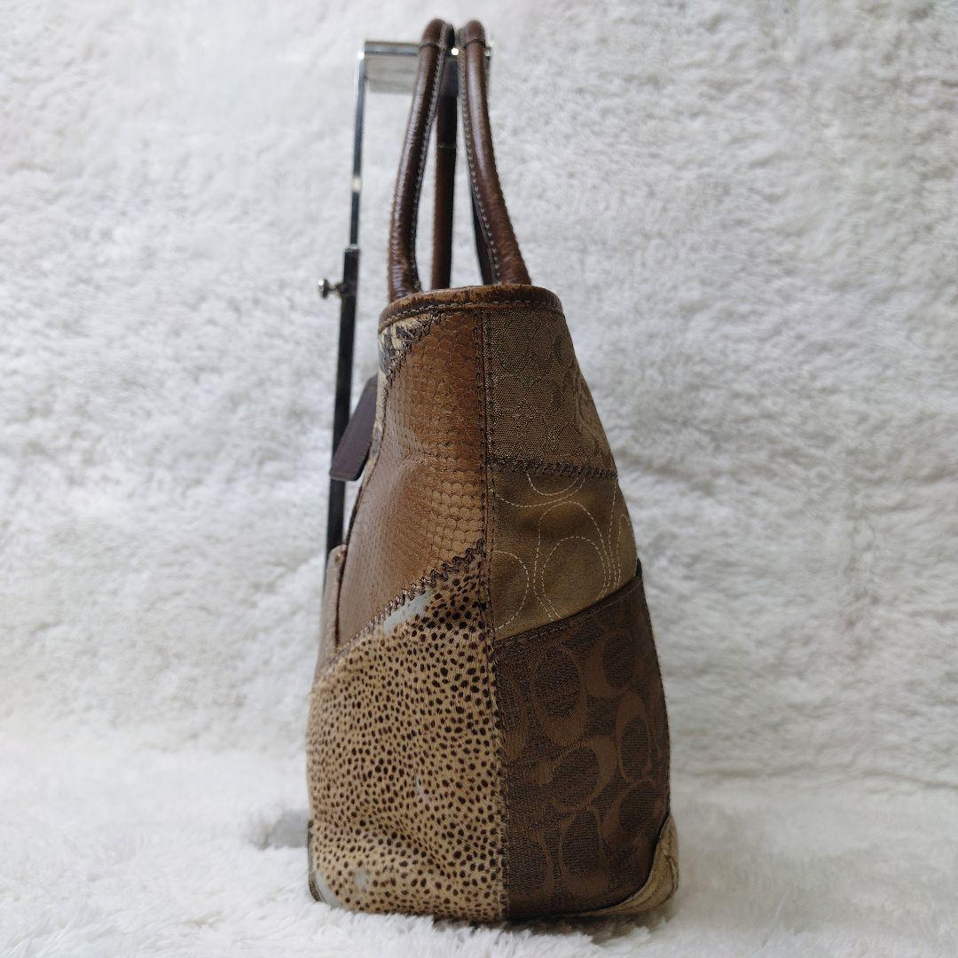 COACH コーチ トートバッグ ブリーカー　パッチワーク 異素材 シグネチャー