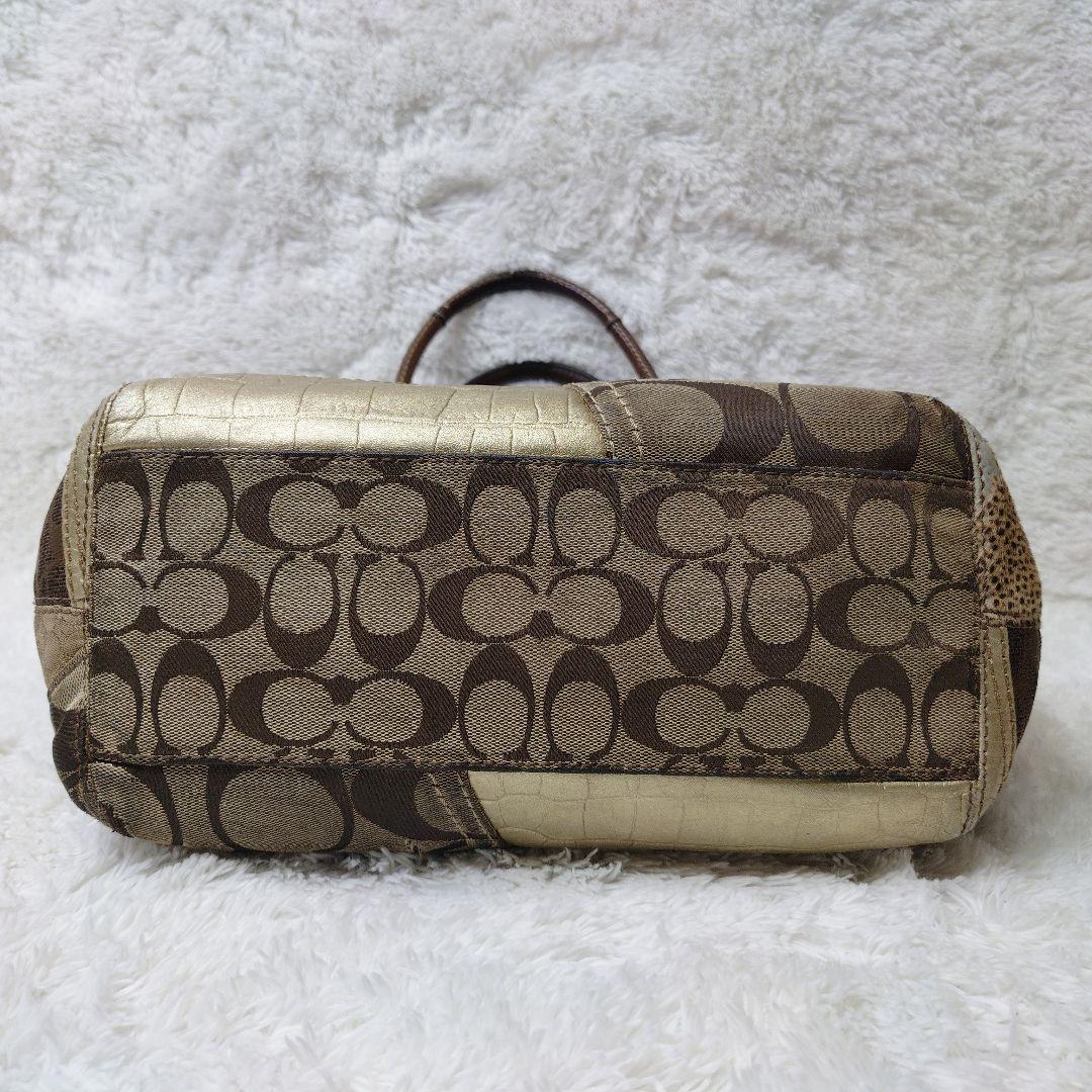 COACH コーチ トートバッグ ブリーカー　パッチワーク 異素材 シグネチャー