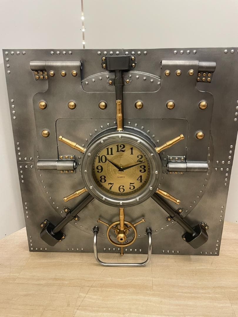 時計 壁掛け時計 掛時計 ウォールクロック インダストリアル ガレージ レトロ