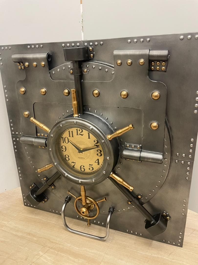 時計 壁掛け時計 掛時計 ウォールクロック インダストリアル ガレージ レトロ