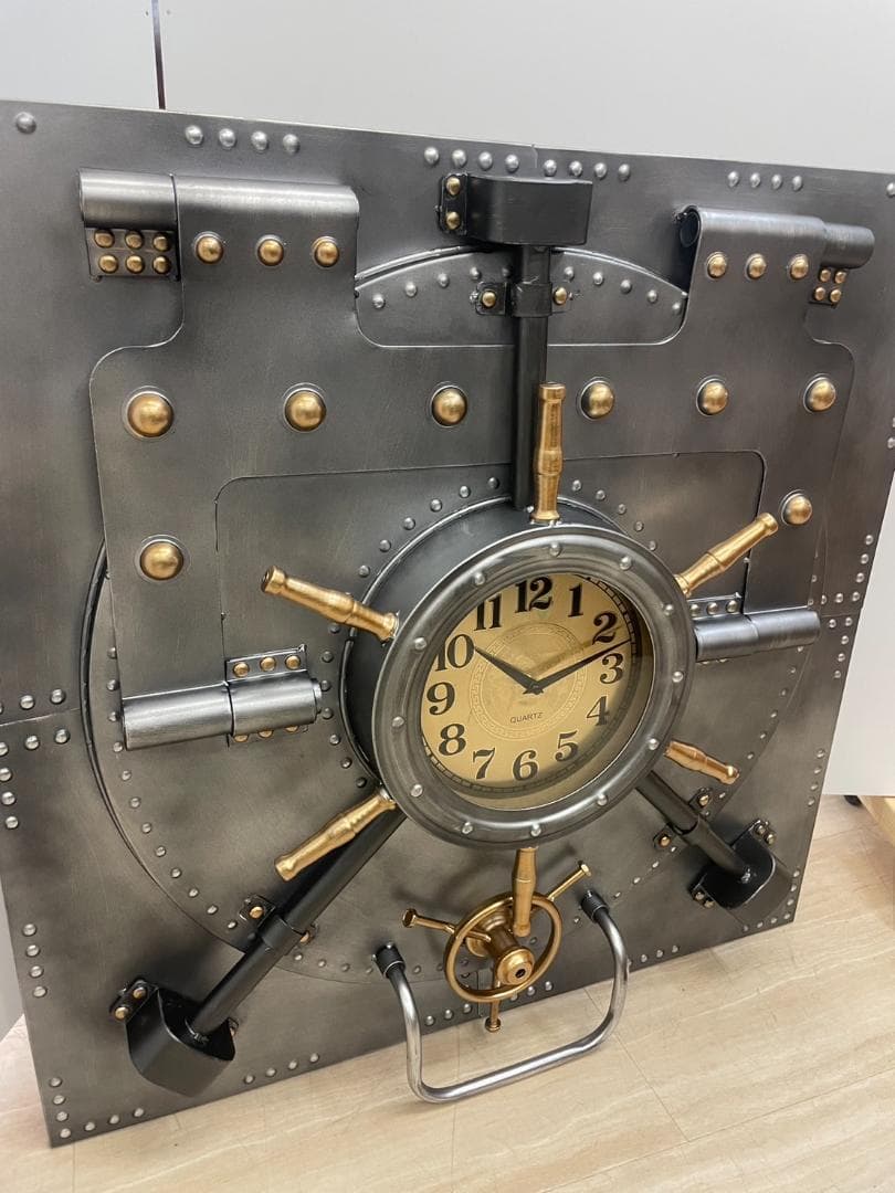 時計 壁掛け時計 掛時計 ウォールクロック インダストリアル ガレージ レトロ