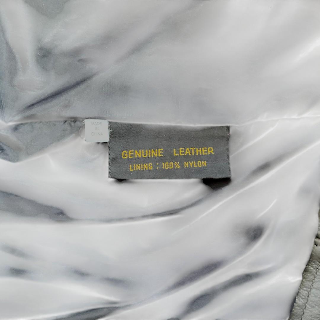 MORGAN PRODUCTS 　レザーライダースジャケット　シボ革　グレー