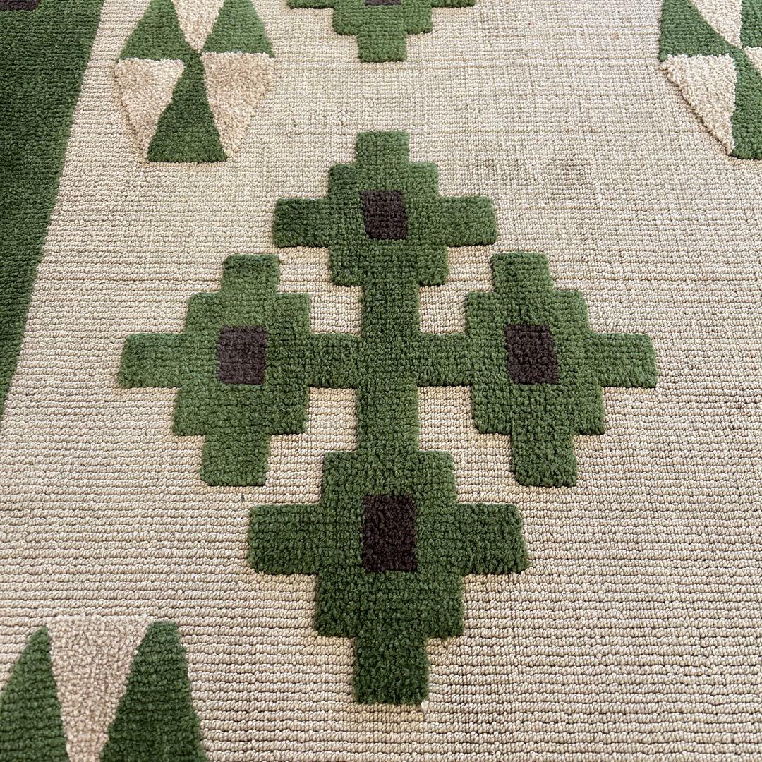 展示品☆キリム柄ラグ 低反発ラグ ふかふか 190×240cm シンプルラグ