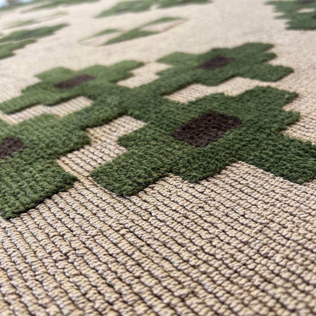 展示品☆キリム柄ラグ 低反発ラグ ふかふか 190×240cm シンプルラグ