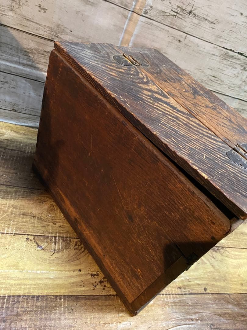 古民家　ヴィンテージ　道具箱　裁縫箱　レトロ　アンティーク　木箱　大正　昭和