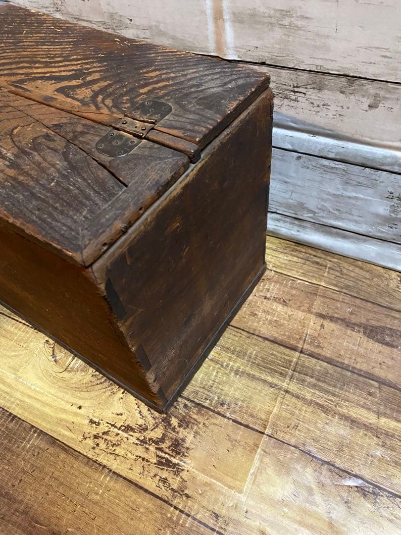 古民家　ヴィンテージ　道具箱　裁縫箱　レトロ　アンティーク　木箱　大正　昭和