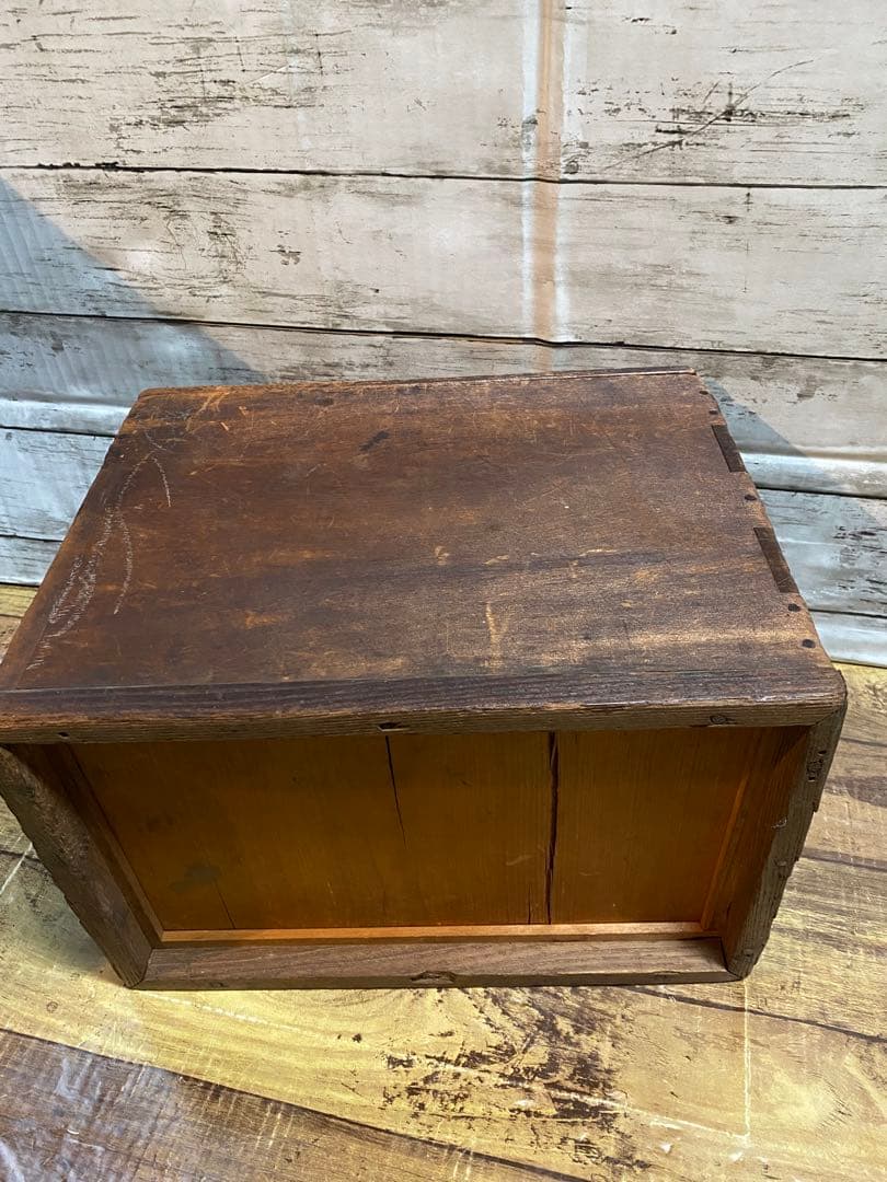 古民家　ヴィンテージ　道具箱　裁縫箱　レトロ　アンティーク　木箱　大正　昭和