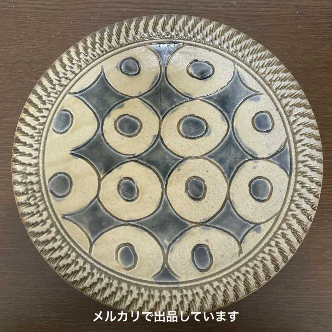 【新品未使用】陶藝玉城さん 8寸皿 民藝 やちむん