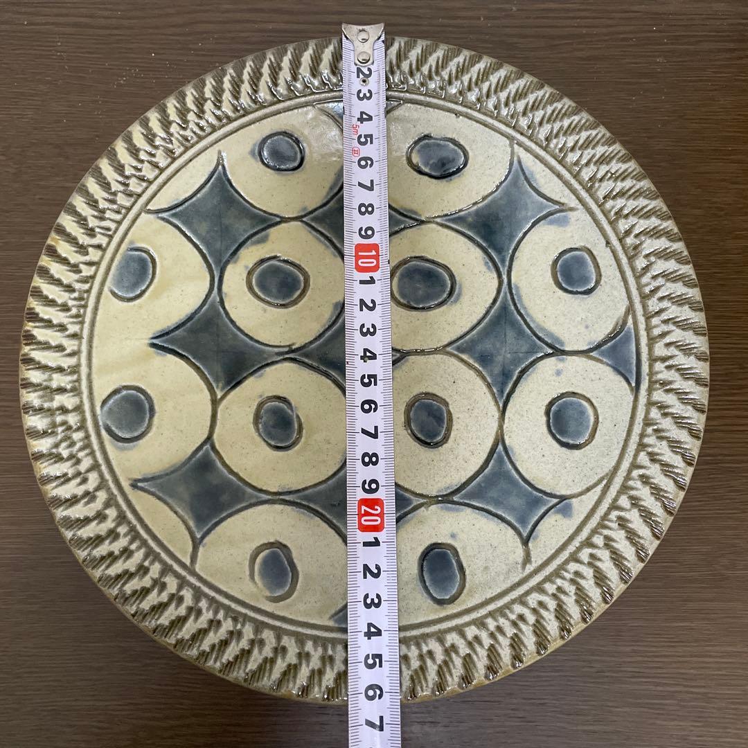 【新品未使用】陶藝玉城さん 8寸皿 民藝 やちむん