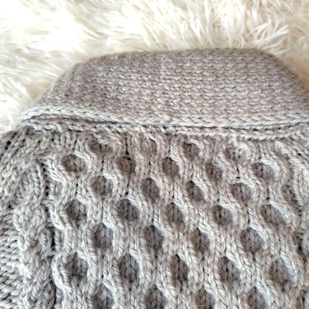 専用！　　インバーアラン　ショールカラー カーディガン　ニット　編み込み