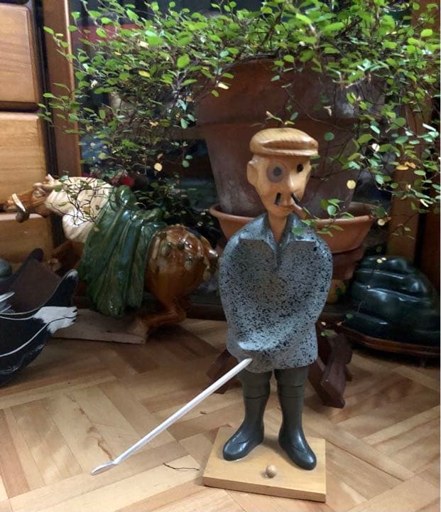 ROMER社　手造　木製人形　ゴルフダンディ　置物　ヴィンテージ　イタリア製