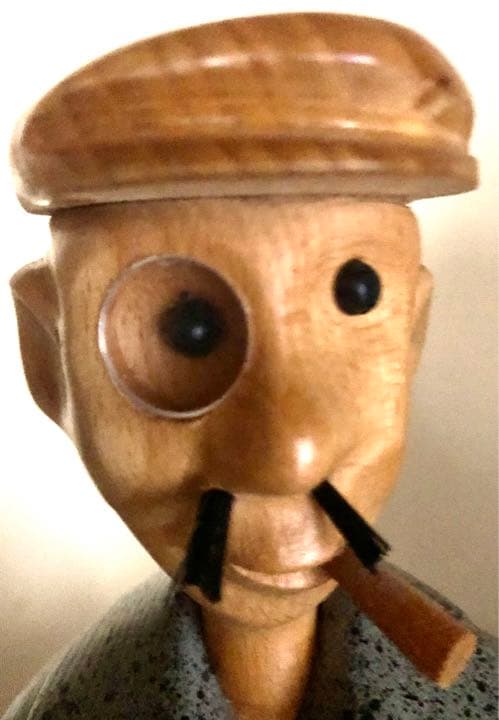 ROMER社　手造　木製人形　ゴルフダンディ　置物　ヴィンテージ　イタリア製