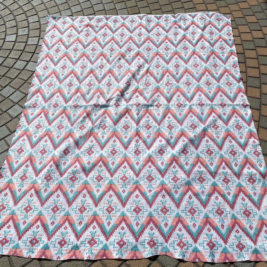 貴重！70's〜アメリカアンティーク　ネイティブ柄マット　USAヴィンテージ雑貨