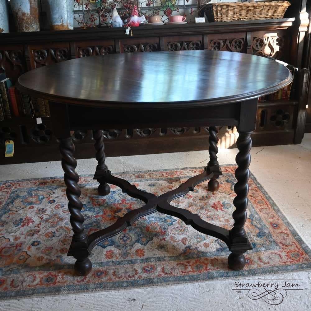 L3710-39 英国アンティーク オーク 丸テーブル ダイニング 食卓テーブル