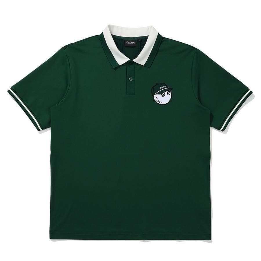 即日発送 マルボンゴルフ ポロシャツ malbon golf メンズシャツ 緑M