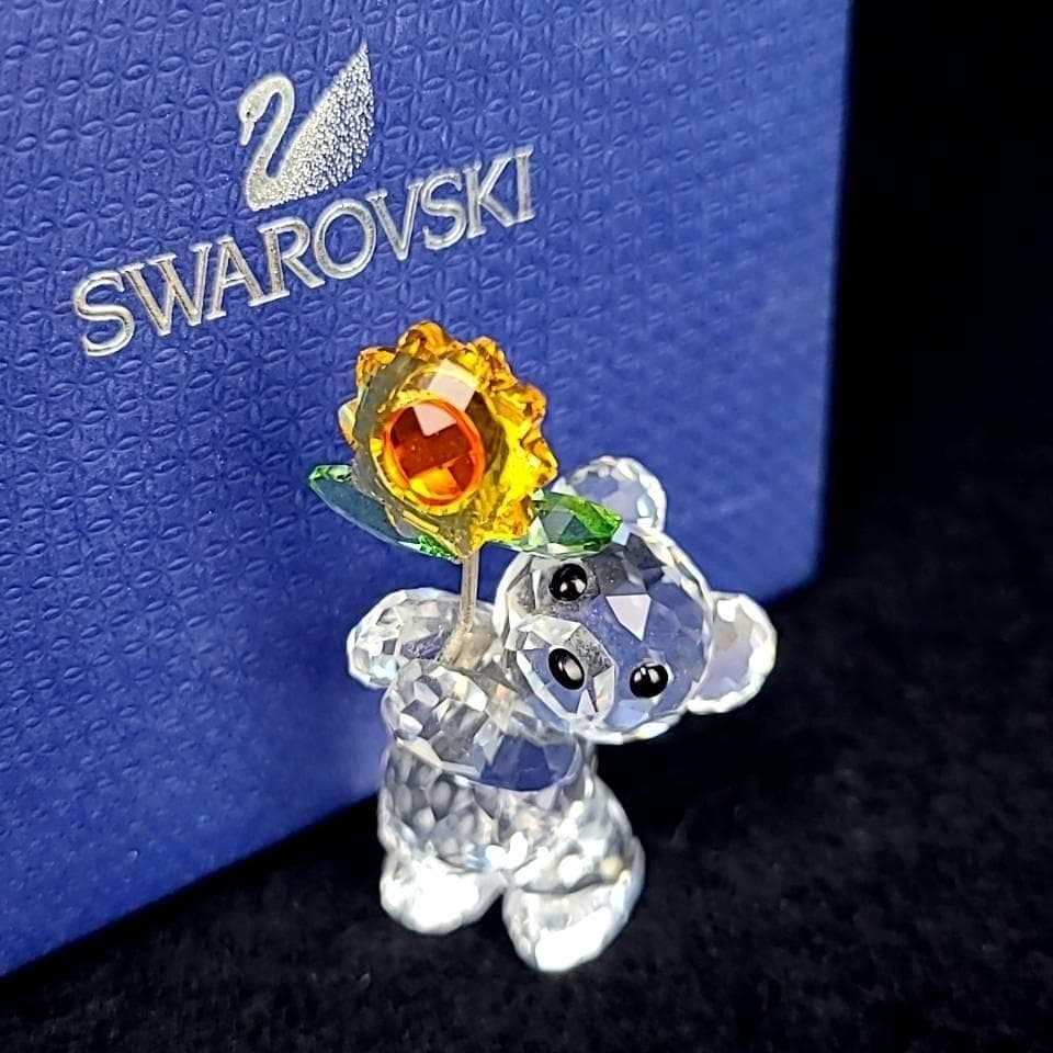 ●美品♪スワロフスキー　クリスベア　ひまわり　箱つき　842934 1