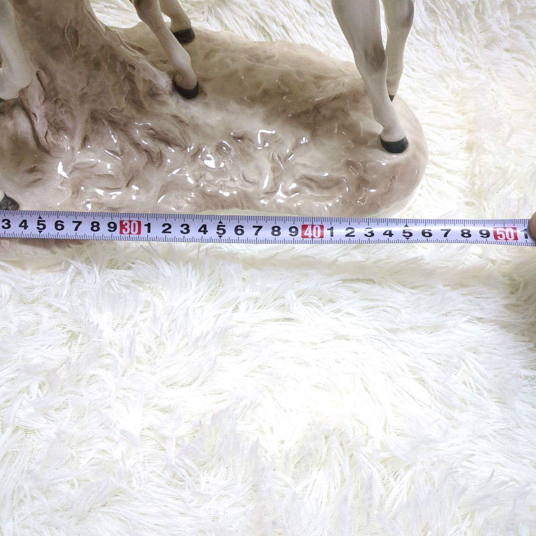 アルトマン ECHT ALTMANN 白馬 3頭 オブジェ置物　馬・ホース　陶器