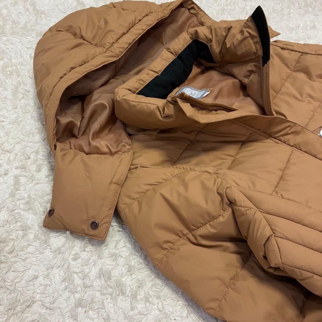 新品タグ付き プレスサーモリフレクションギア中綿ロングコート キャメル XL