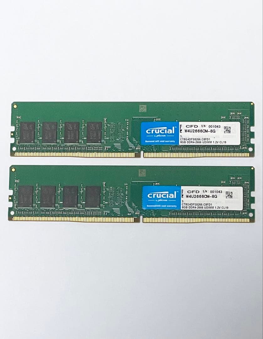 Crucial PC4-2666 8GB メモリ 8×2(16GB)