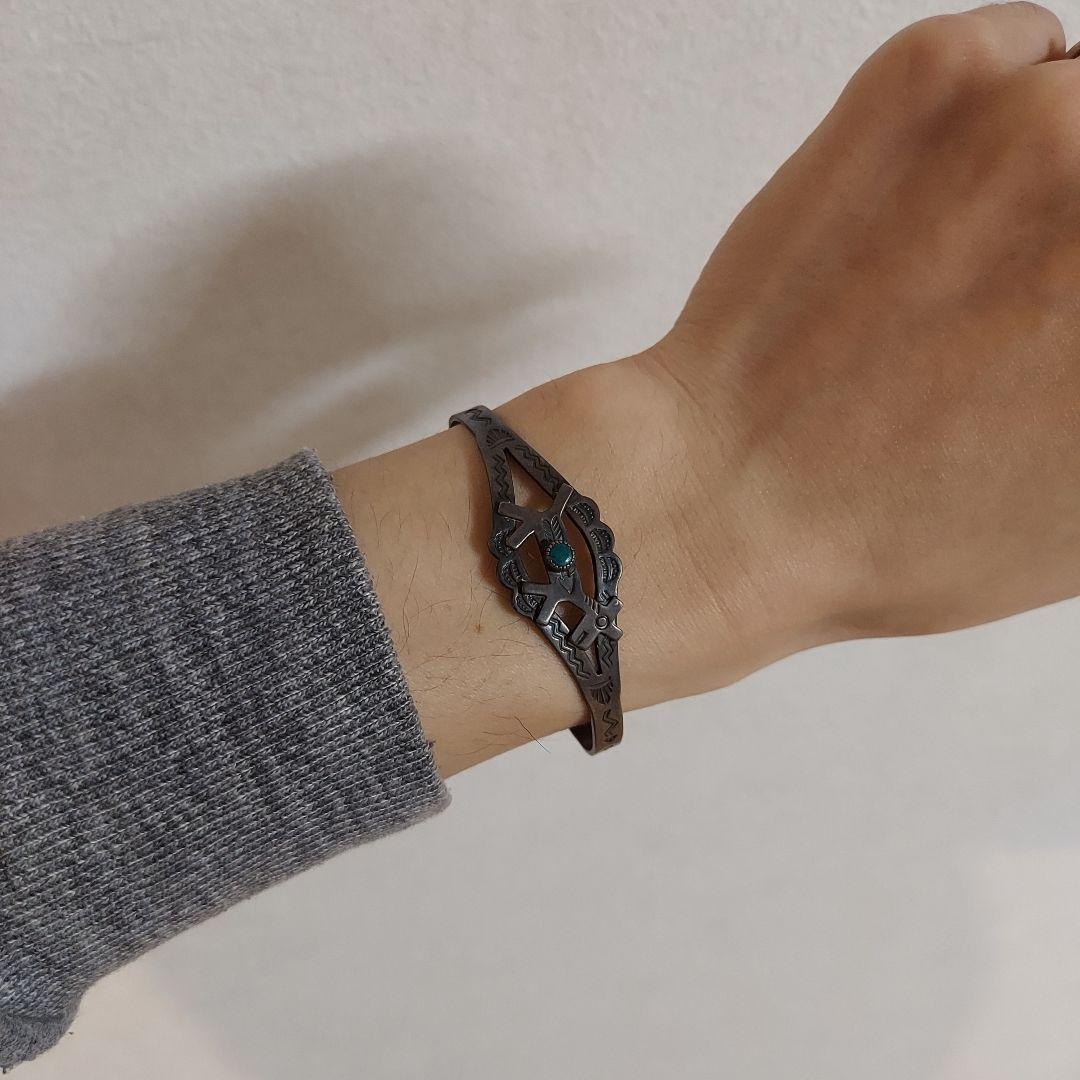 vintage ナバホバングル　フレッドハービースタイル　ターコイズ