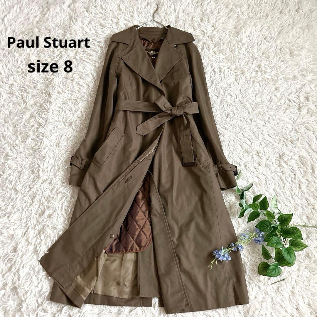 美品⁂ポールスチュアート⁂ ロングトレンチコート　ライナー　ベルト　ブラウン　M