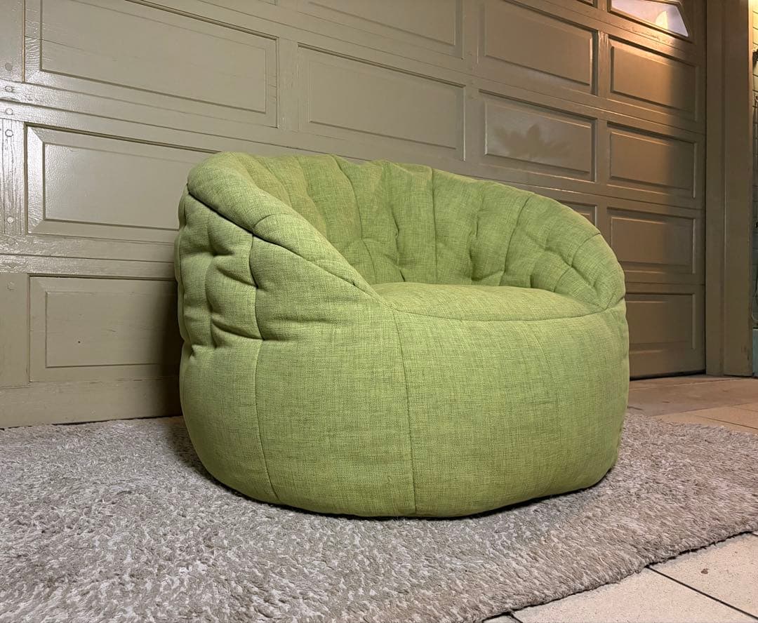 アンビエントラウンジ バタフライソファ ライムグリーン ビーズソファ