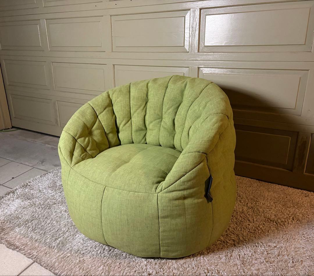 アンビエントラウンジ バタフライソファ ライムグリーン ビーズソファ