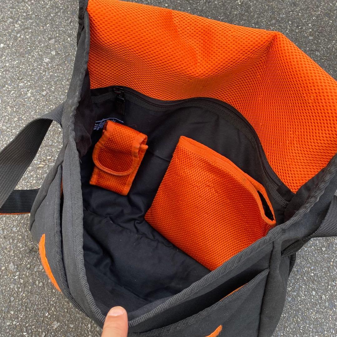 90s OLD GAP メッセンジャーバッグ ブラック オレンジ ギミック