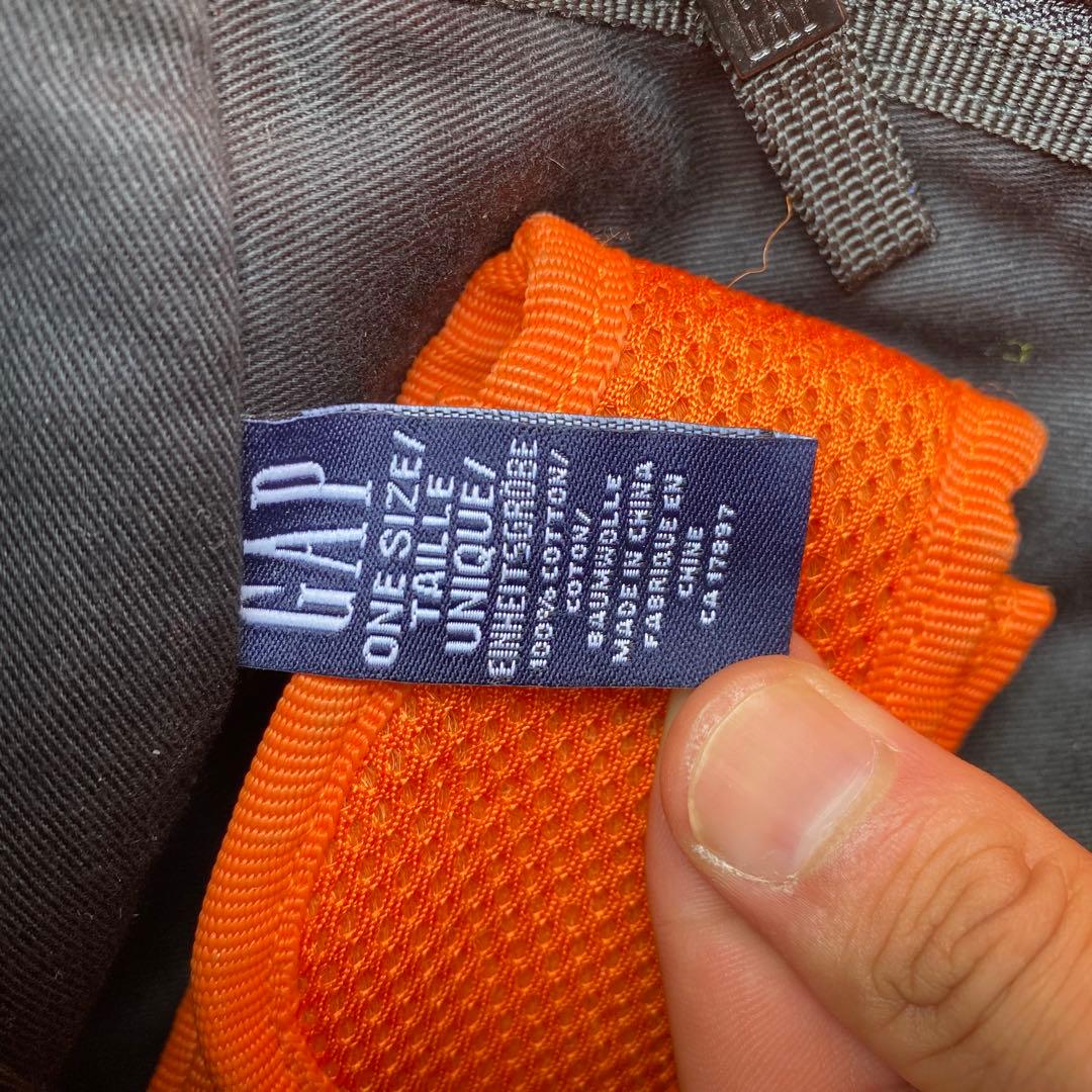 90s OLD GAP メッセンジャーバッグ ブラック オレンジ ギミック