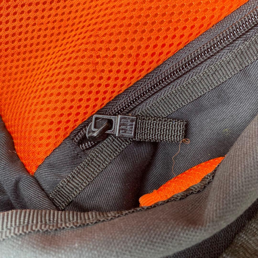 90s OLD GAP メッセンジャーバッグ ブラック オレンジ ギミック