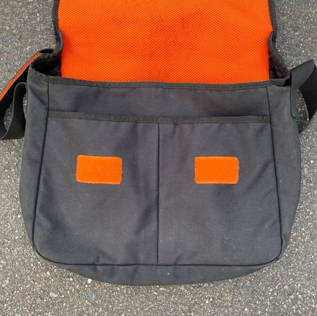 90s OLD GAP メッセンジャーバッグ ブラック オレンジ ギミック
