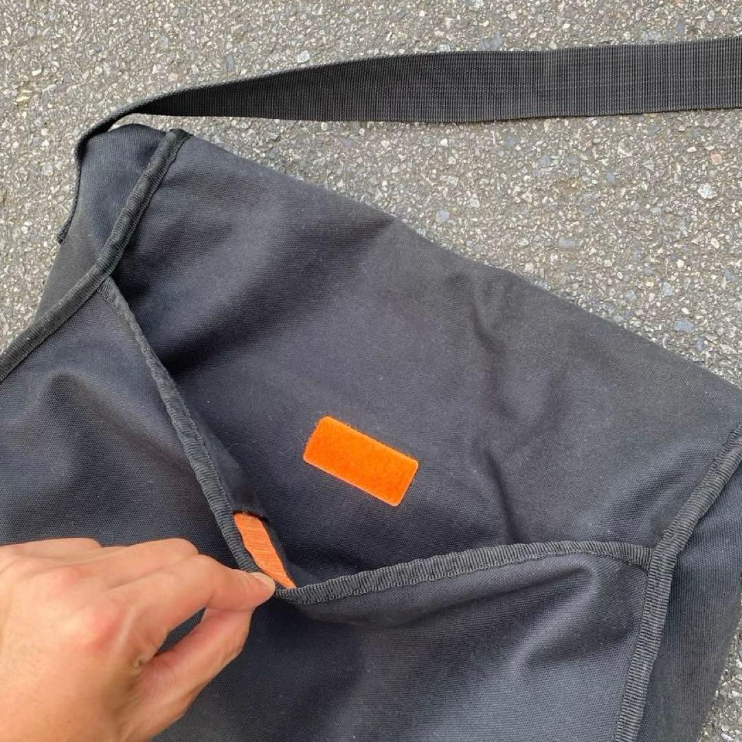 90s OLD GAP メッセンジャーバッグ ブラック オレンジ ギミック