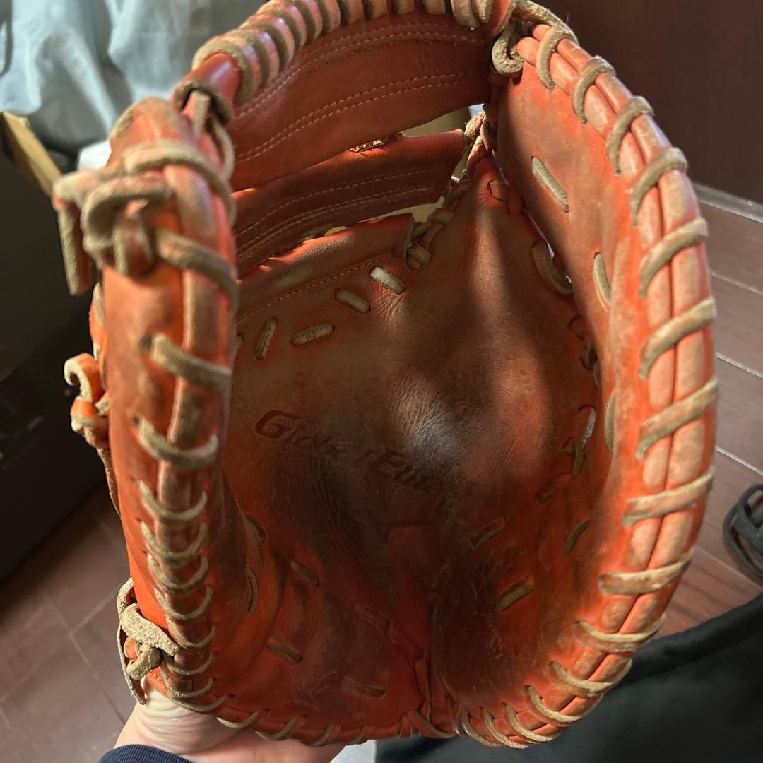 Mizuno Global Elite オレンジグローブ 硬式用ファーストミッド