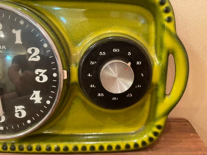 DUGENA 壁掛け時計 陶器製 ビンテージ レトロ ダメージ有　最終値下げ